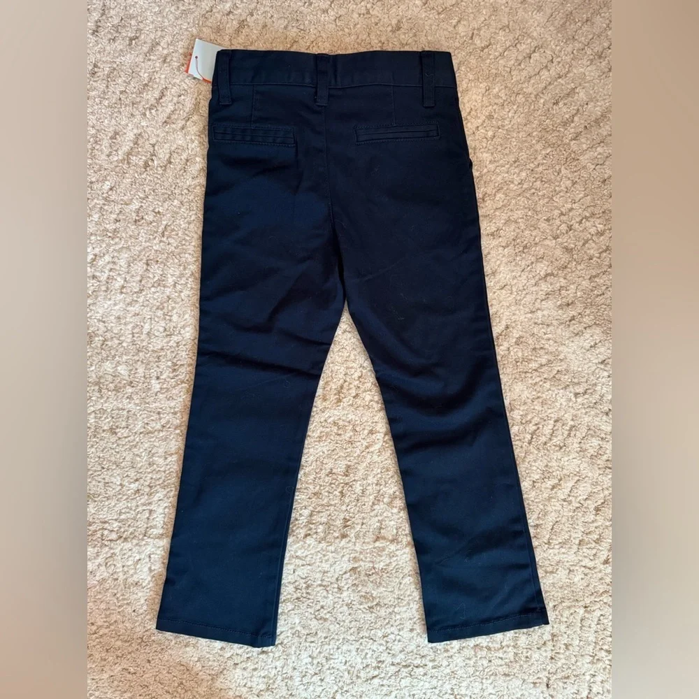 Cat & Jack girls navy adjustable waist uniform pants size 5 NWT